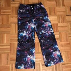 Galaxy Print Ski Pants